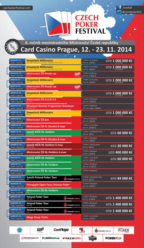 Kompletní program Czech Poker Festival 2014