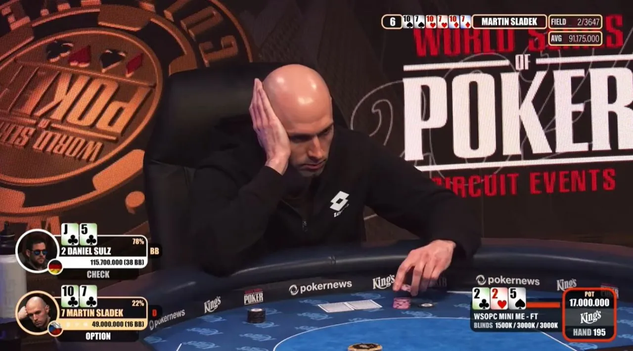 martin sladek poker wsopc kings casino mini main event