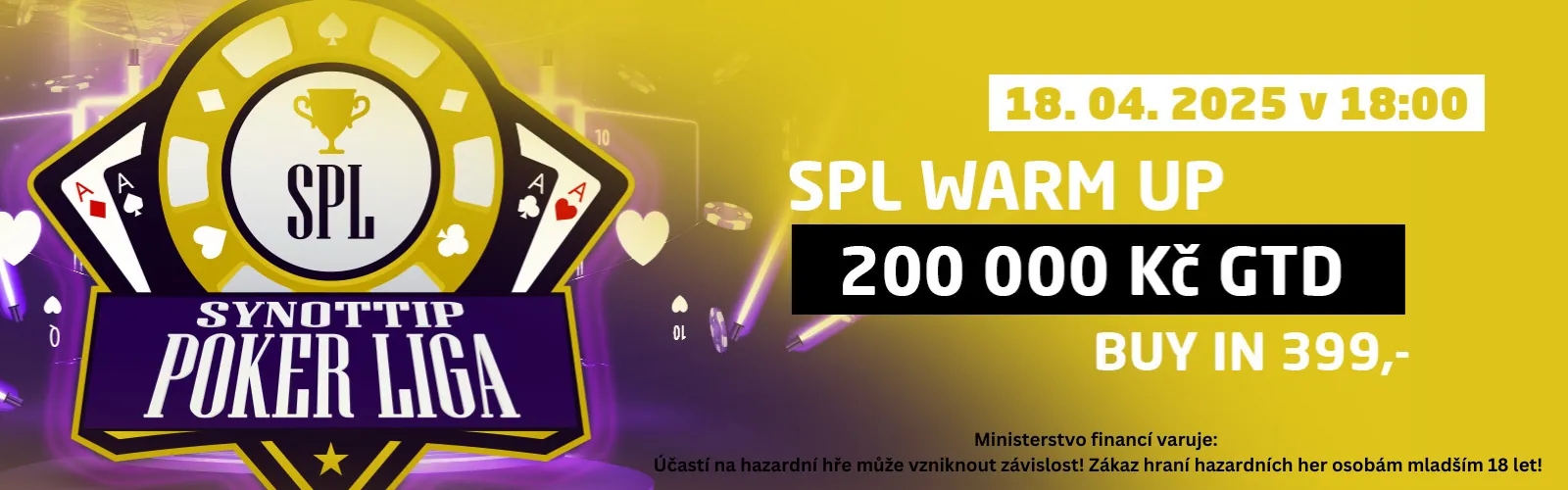 Synottip poker liga duben 2025 warm up 200k gtd