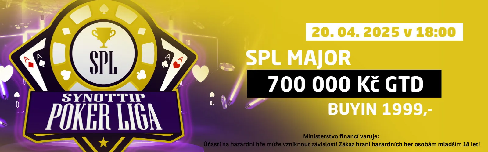 Synottip poker liga duben 2025 SPL Major 700k gtd