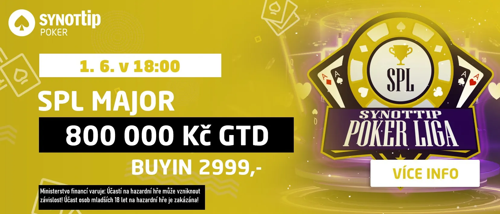 parametry poker turnaje SPL Major Synottip.cz