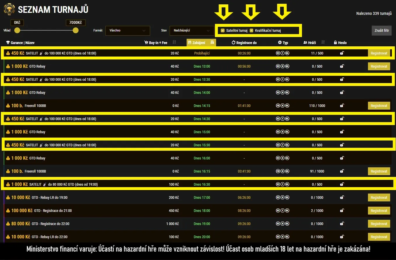 uk&aacute;zka satellit turnaju na herne synottip poker