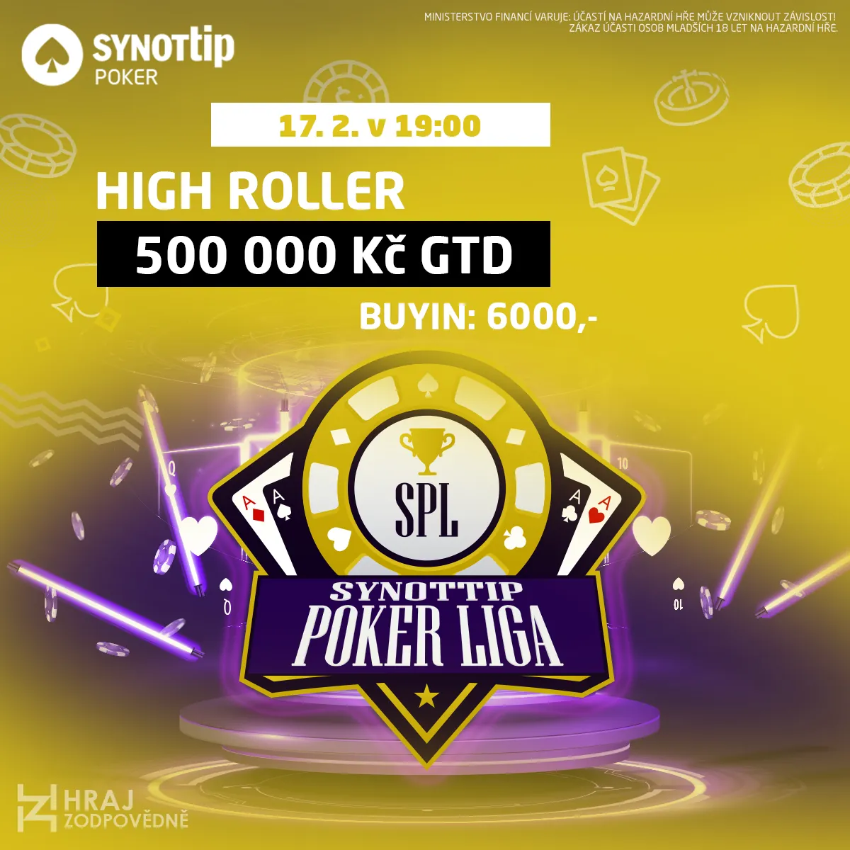 synottip online poker, spl high roller 17.2.2024