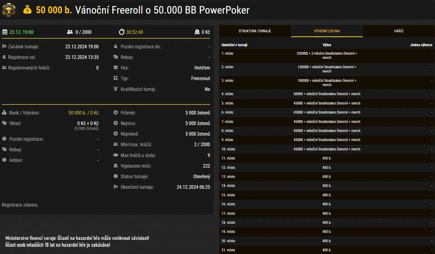 freeroll poker turnaj synottip.cz