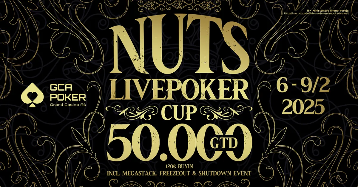 nuts livepoker cup, grand casino aš únor 2025