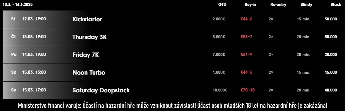 Program poker turnajů grand casino aš