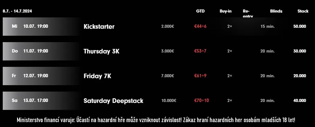 Grand Casino Aš pokerové turnaje