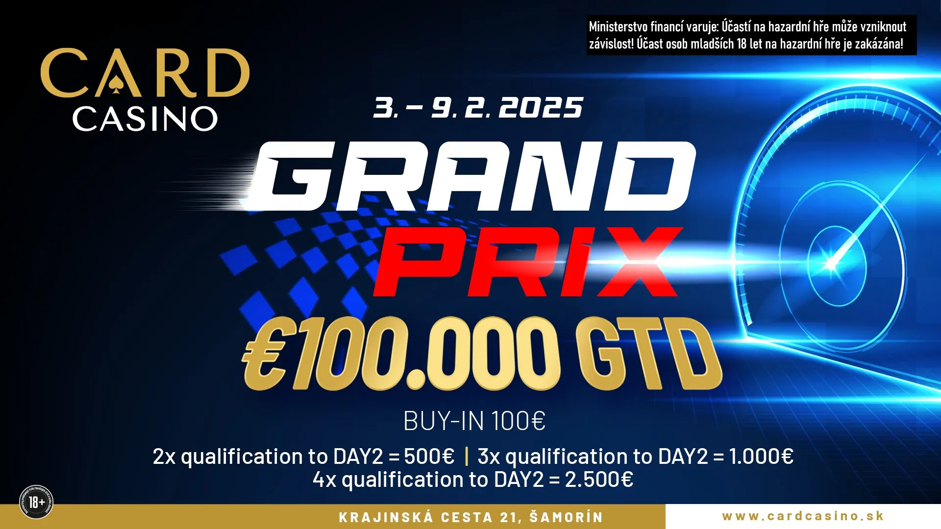 grand prix card casino šamorín poker turnaj