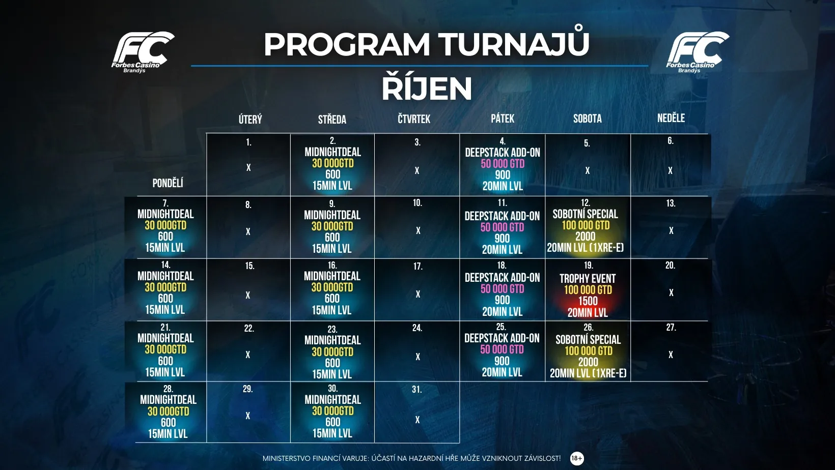 Program poker turnajů casino forbes brandys nad labem rijen 2024