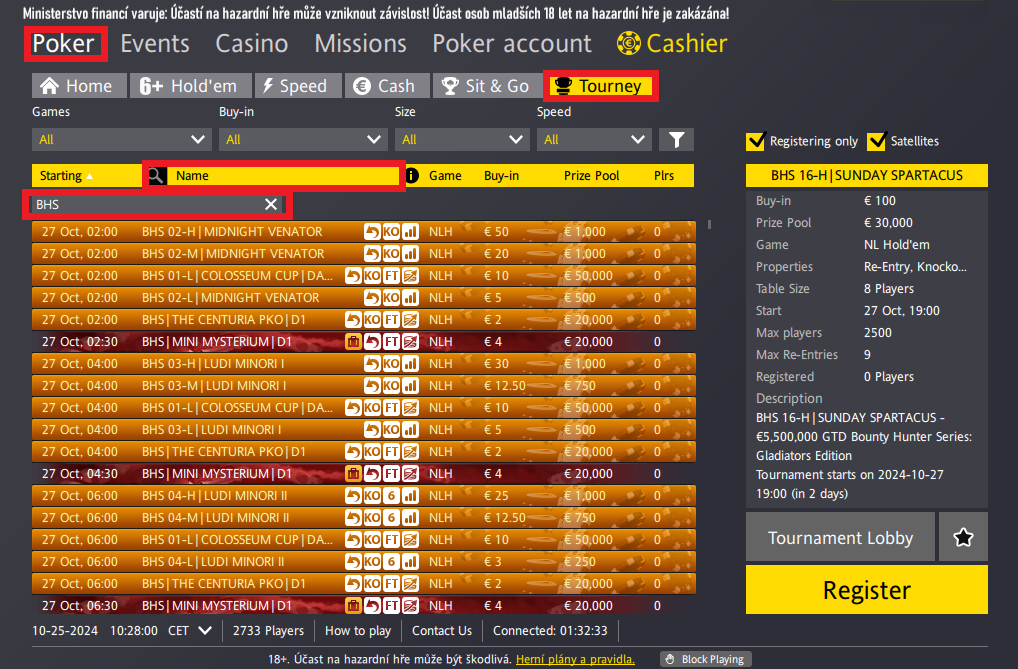 bounty pokerové turnaje Fortuna Poker