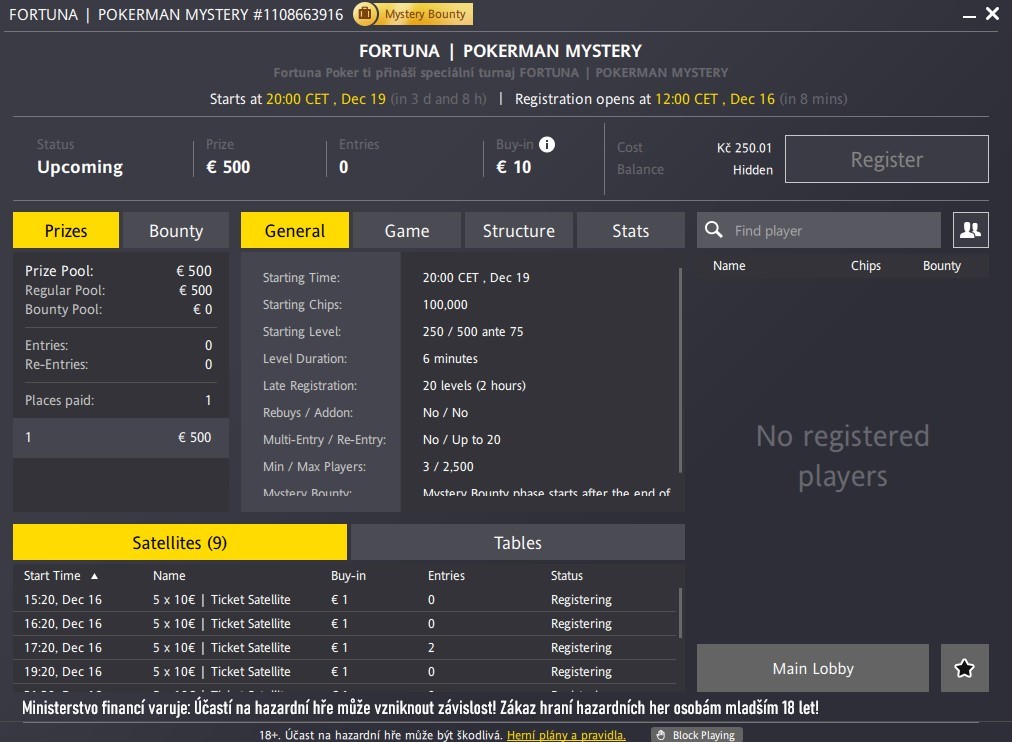 Fortuna Poker, Pokerman mystery, 19.12.2024