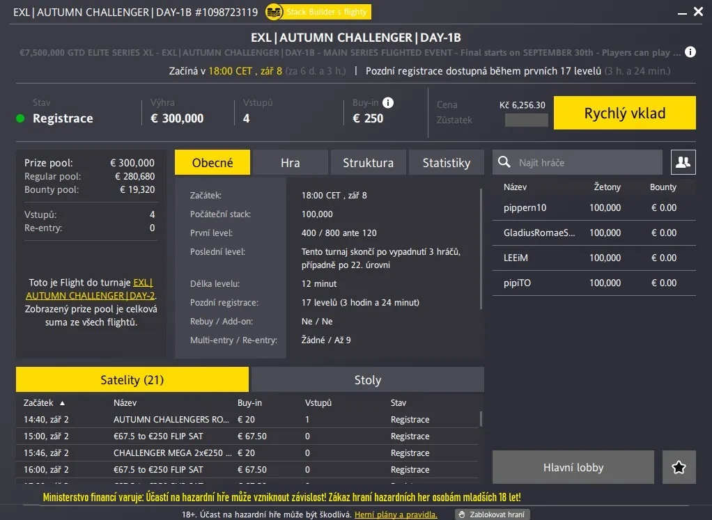 Fortuna major autumn challenger