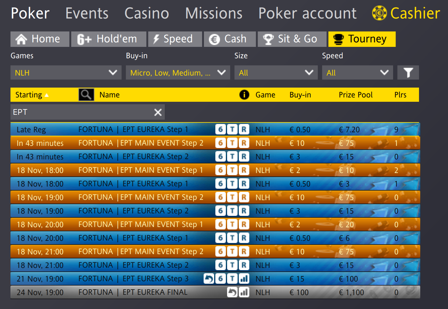fortuna poker kvalifikace EPT Prague 2024