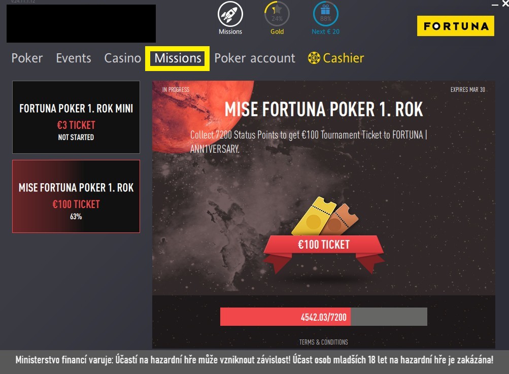 Mise fortuna poker, anniversary turnaj