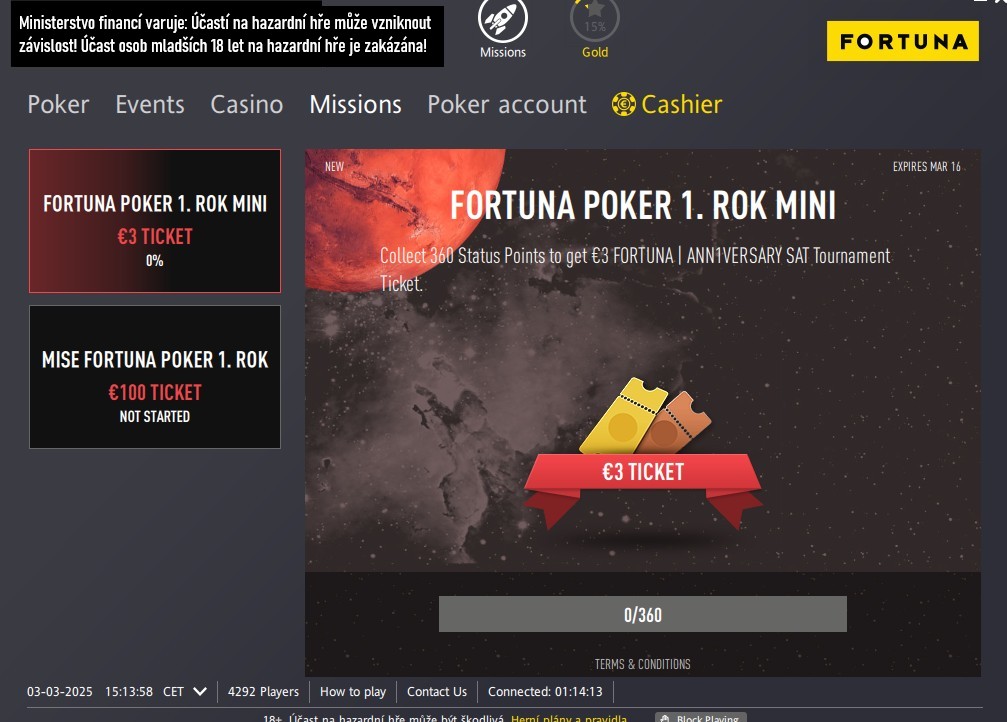fortuna poker mise