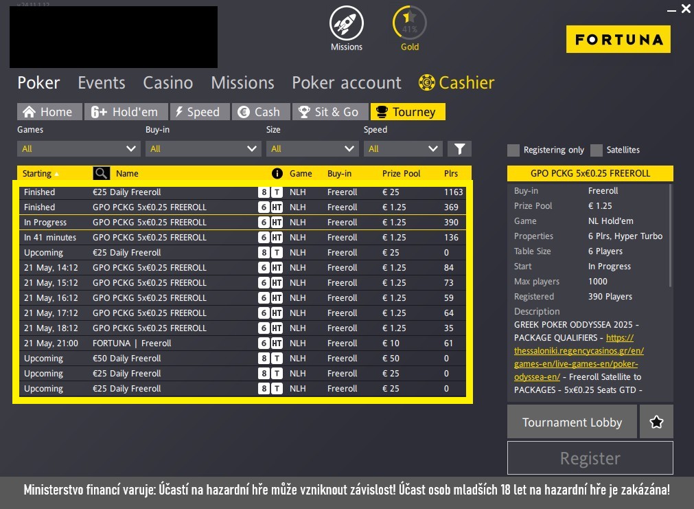 obrazek s nahledem na freroll turnaje na fortuna pokeru