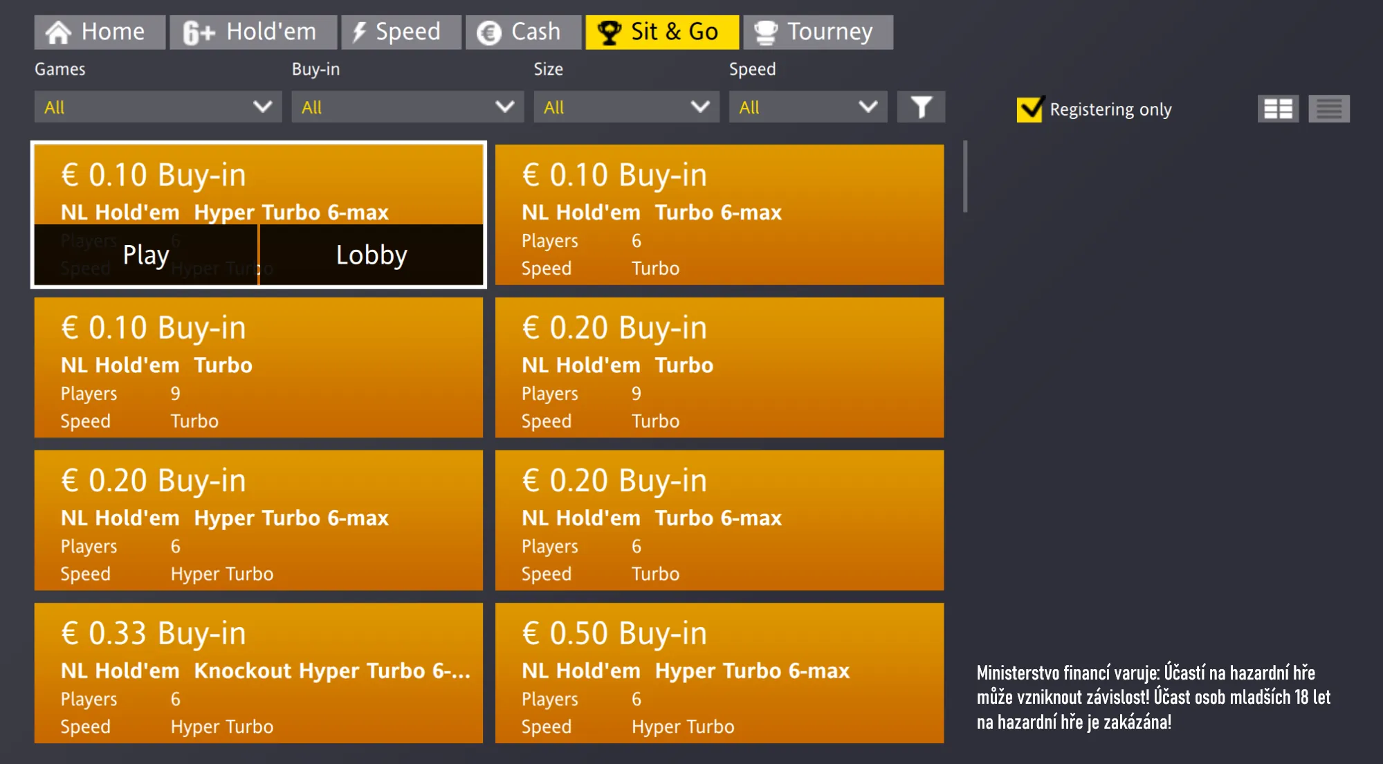 sng poker turnaje Fortuna
