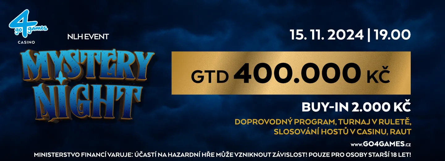mystery night casino go4games hodolany poker turnaj listopad