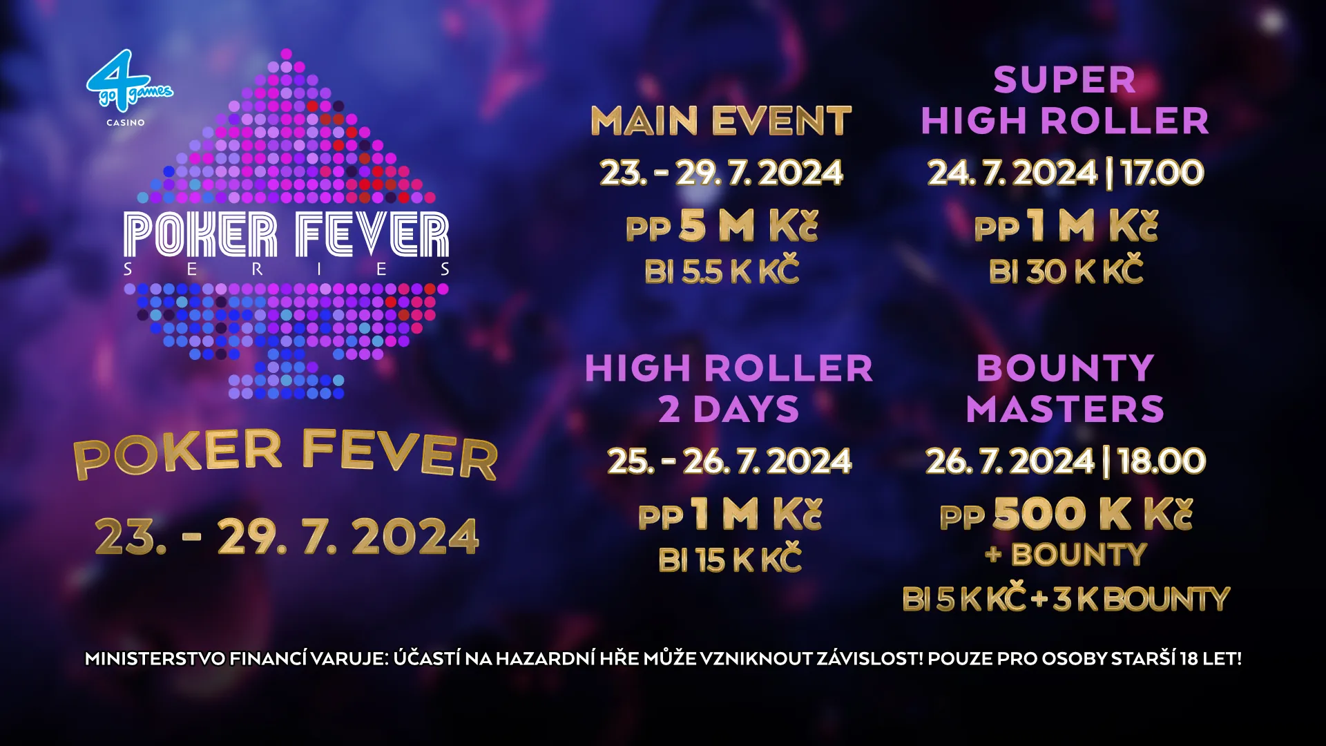 poker fever series červeec 2024 hodolany