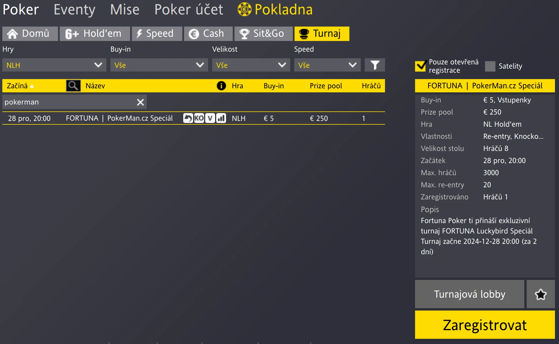 Fortuna Pokerman Speciál