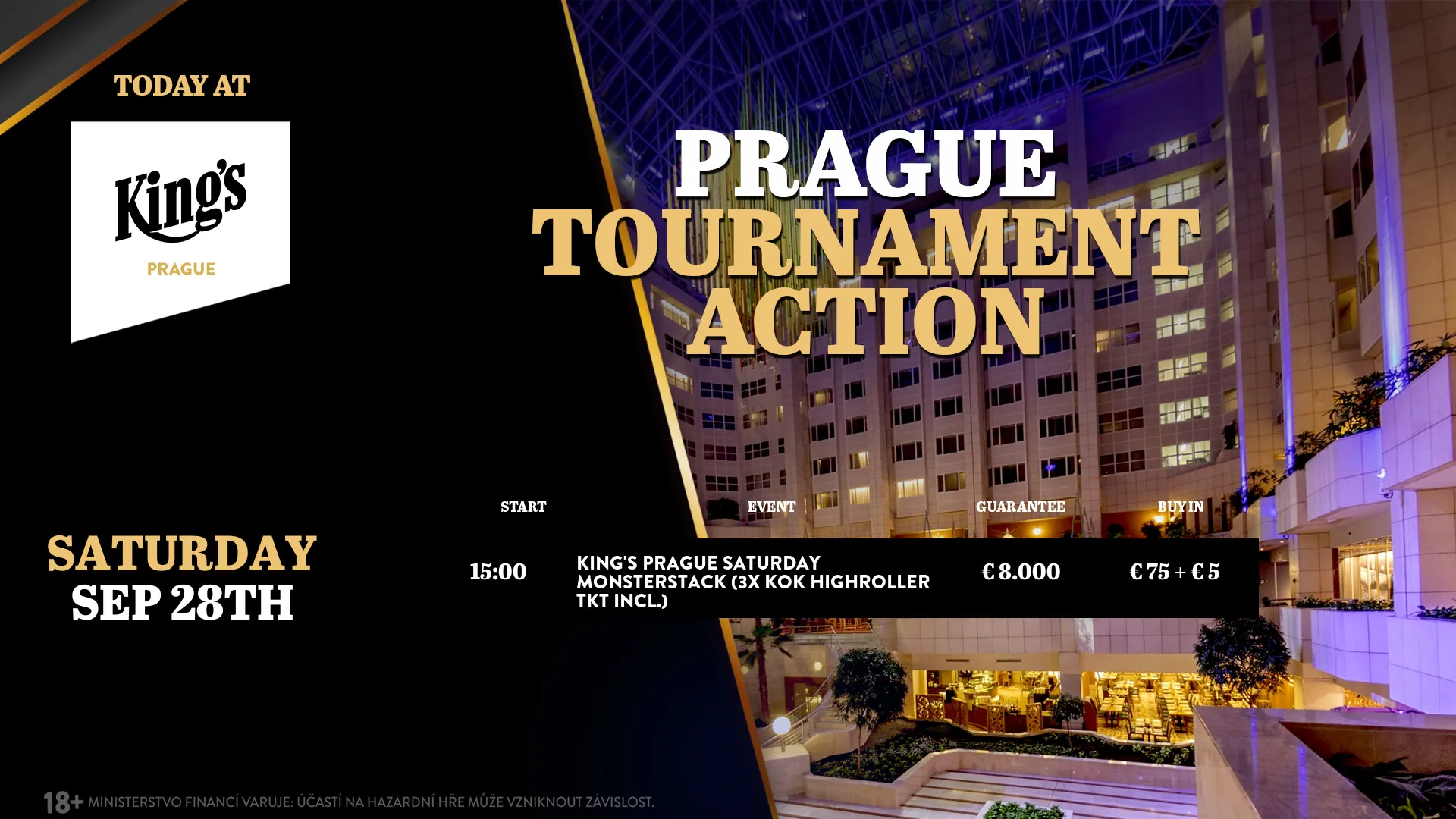 Kings Prague pokerov&eacute; turnaje