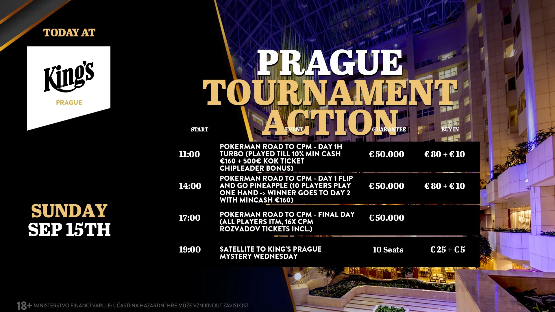 Kings prague poker turnaje