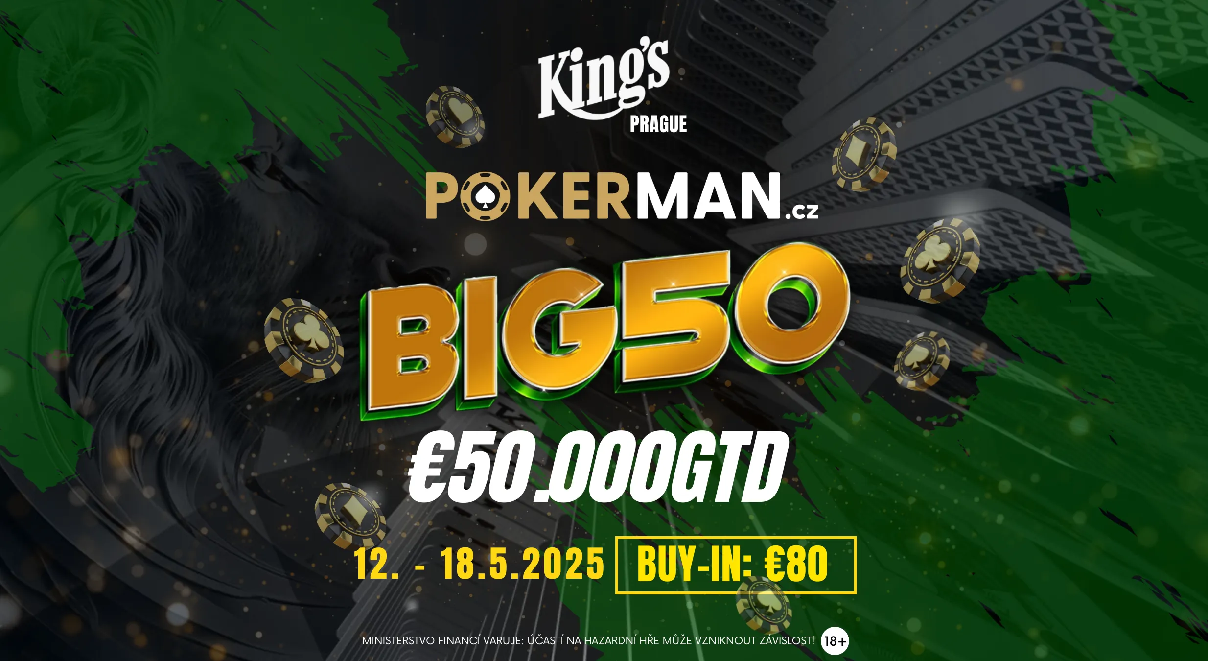 Kings Prague: Pokerman BIG50 květen 2025