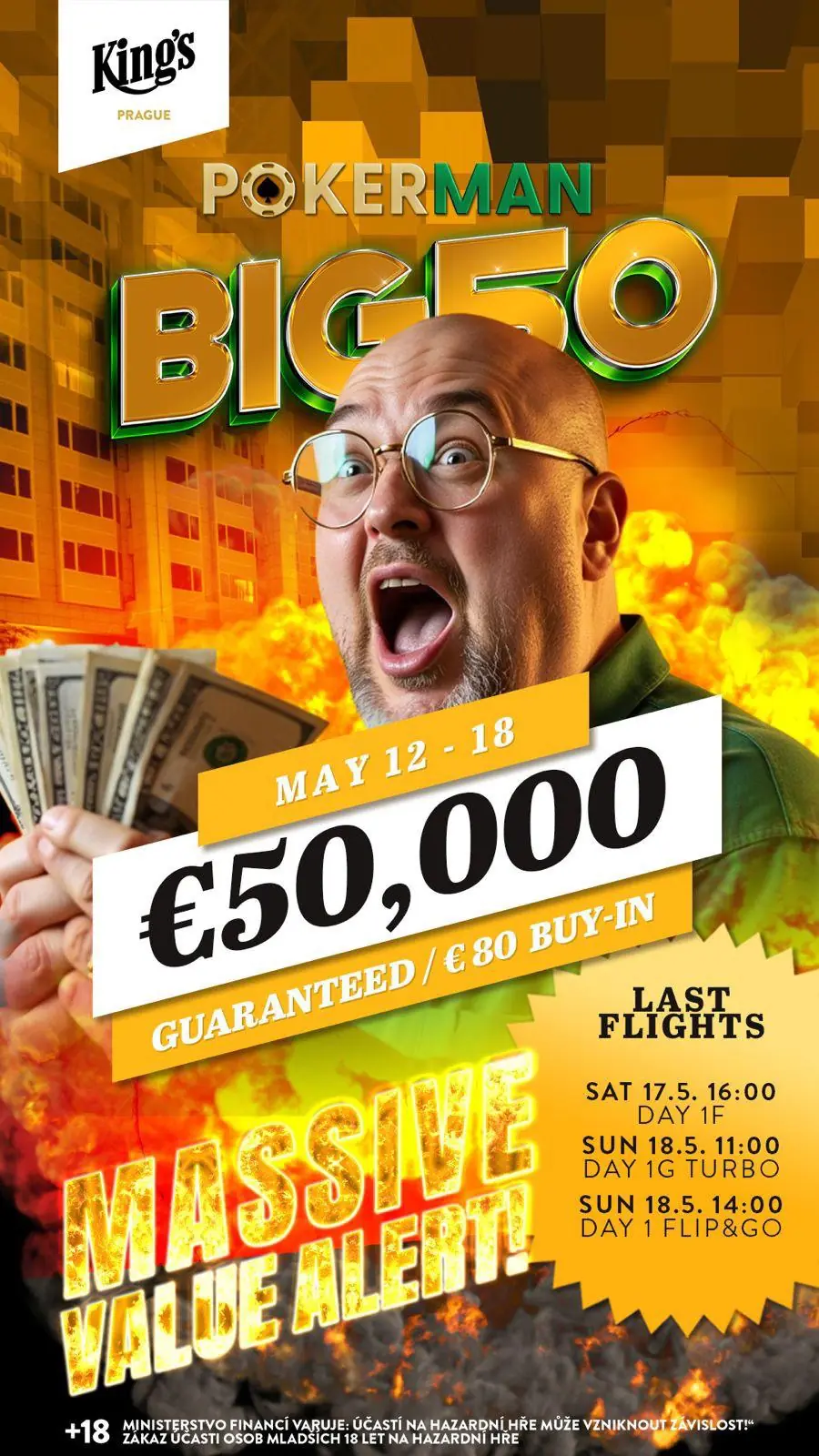 Kings Prague Pokerman BIG50 květen 2025
