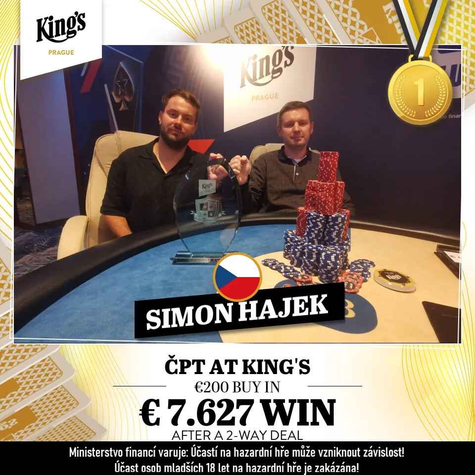 fotografie v&iacute;těze česk&eacute; pokerov&eacute; tour &scaron;imona h&aacute;jka