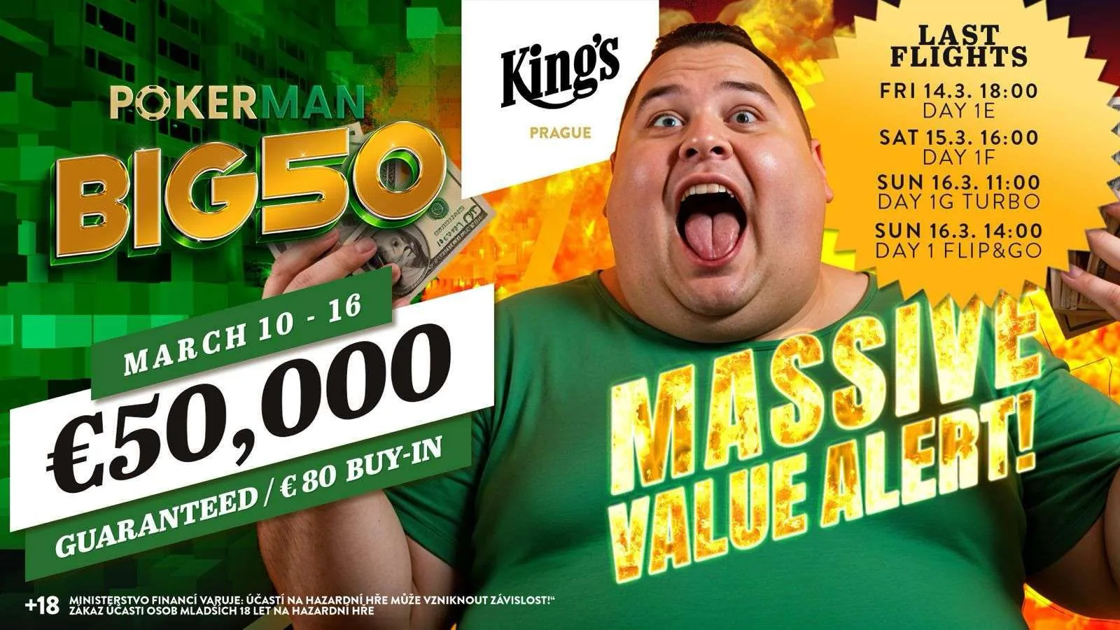 Pokerman Big50 kings prague overlay