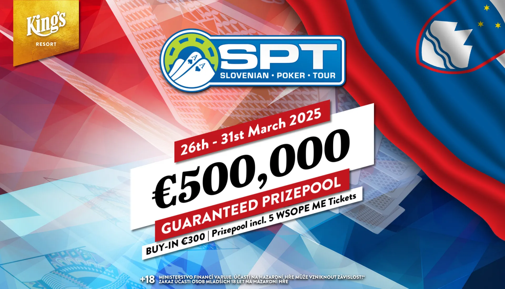 Kings prague - slovenian poker tour březen day 1 Prague 