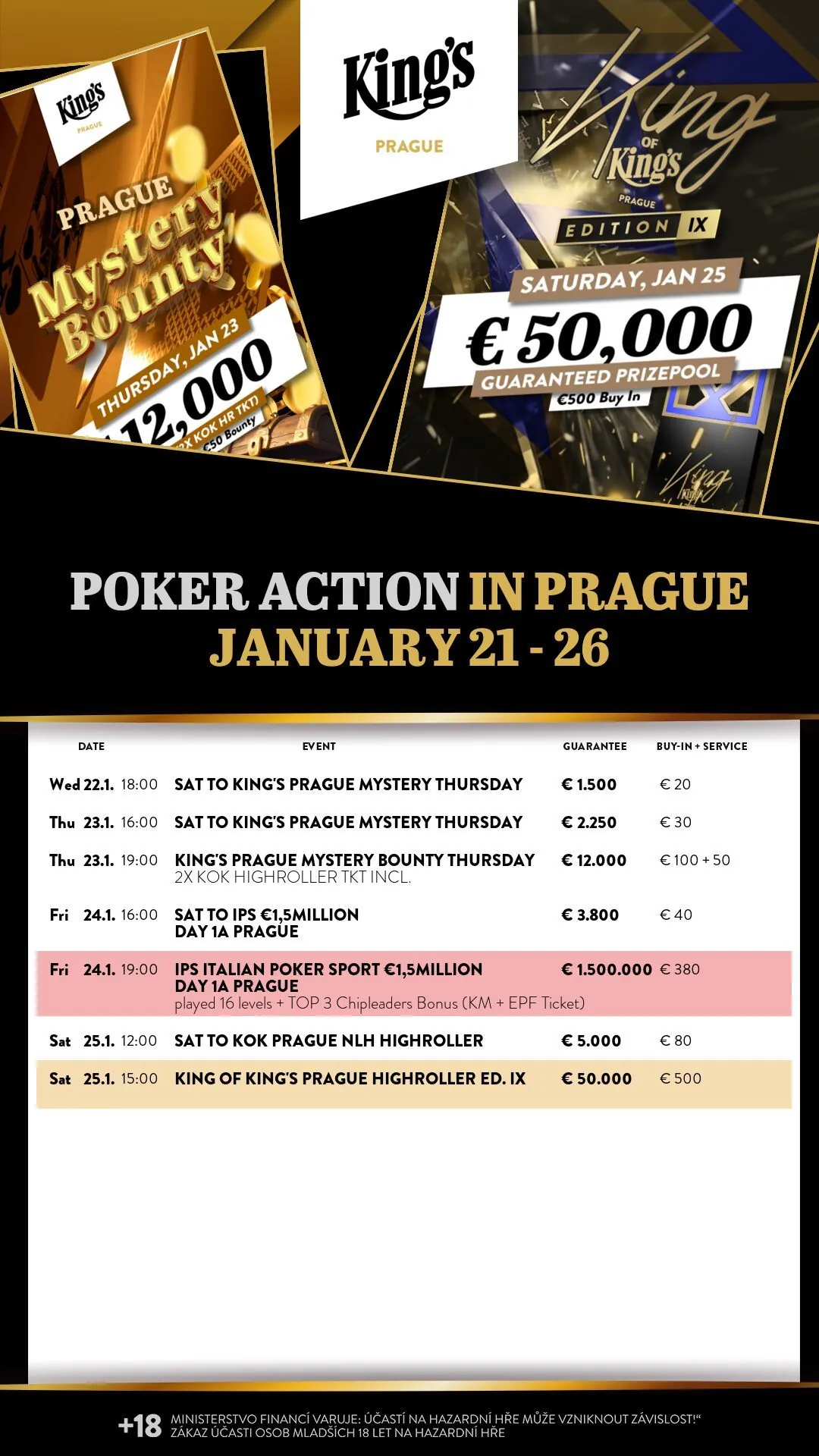 program poker turnajů kings casino prague 21-26.1.2025