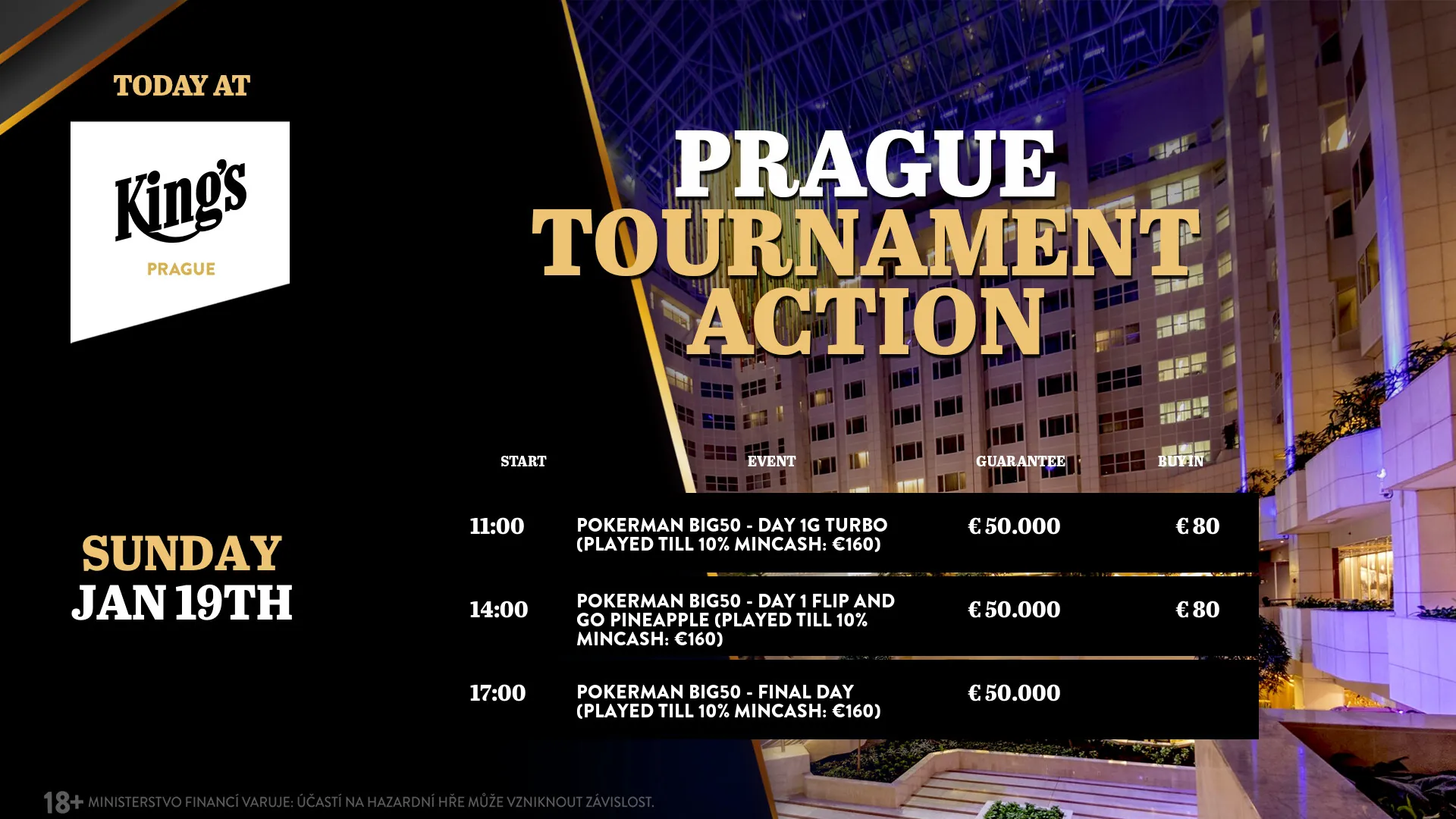 Kings Prague today schedule