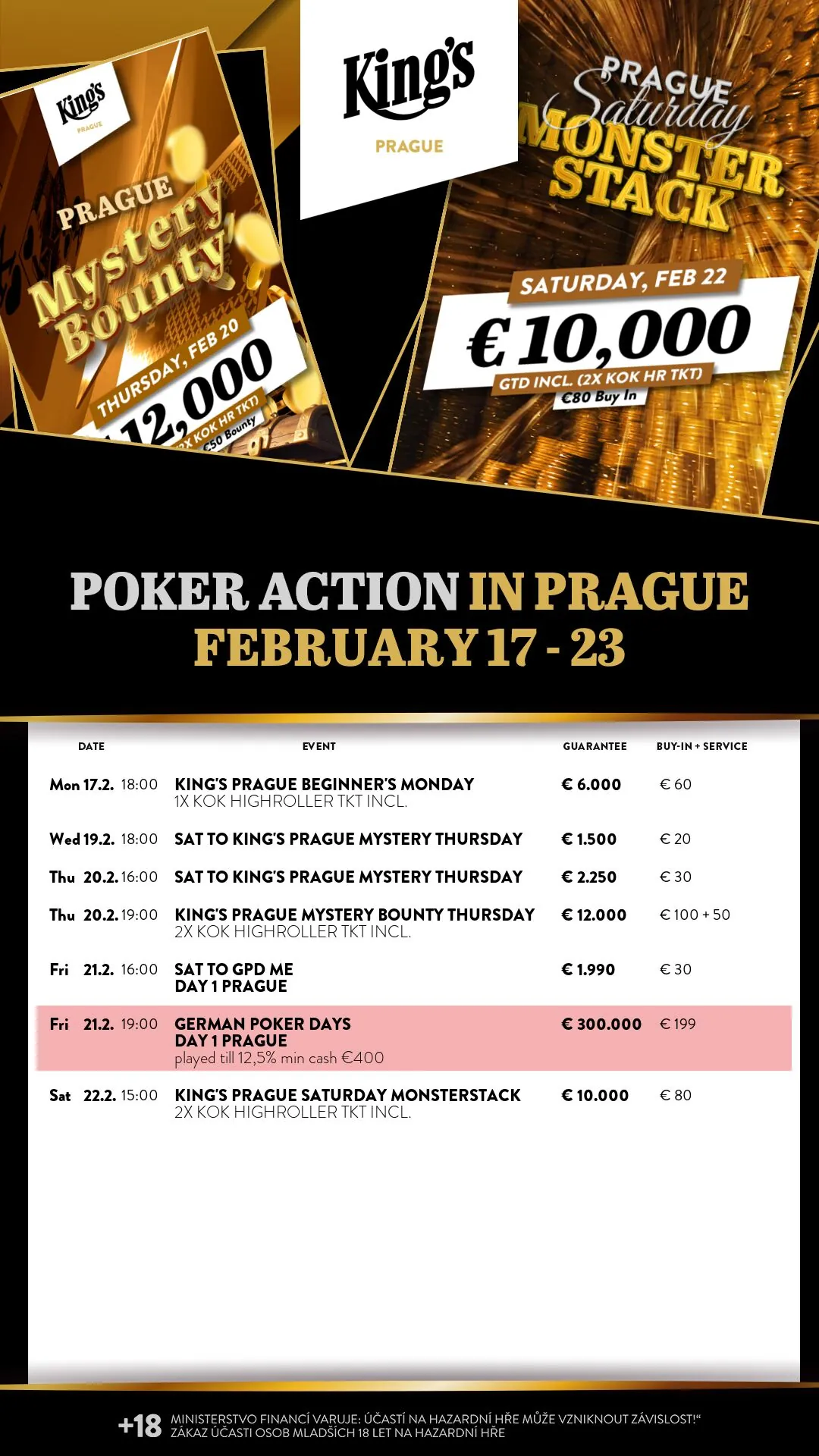 program poker turnajů kings casino prague 17. 2. - 23. .2. 2025