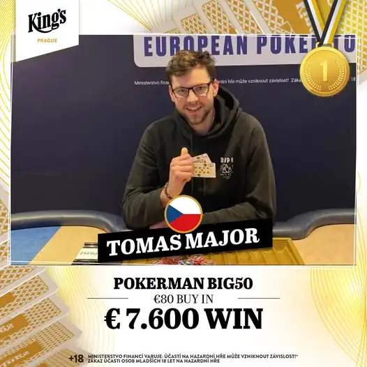 tomáš major poker turnaj pokerman big kings casino prague