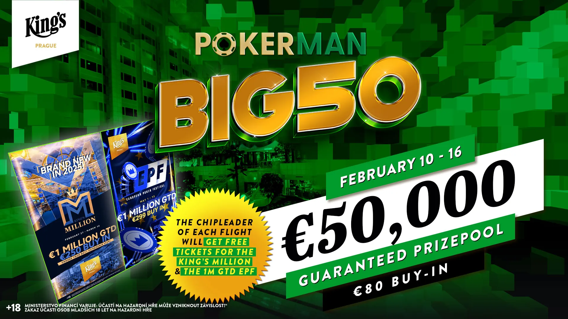 kings casino prague, poker turnaj pokerman big50 leden 2025