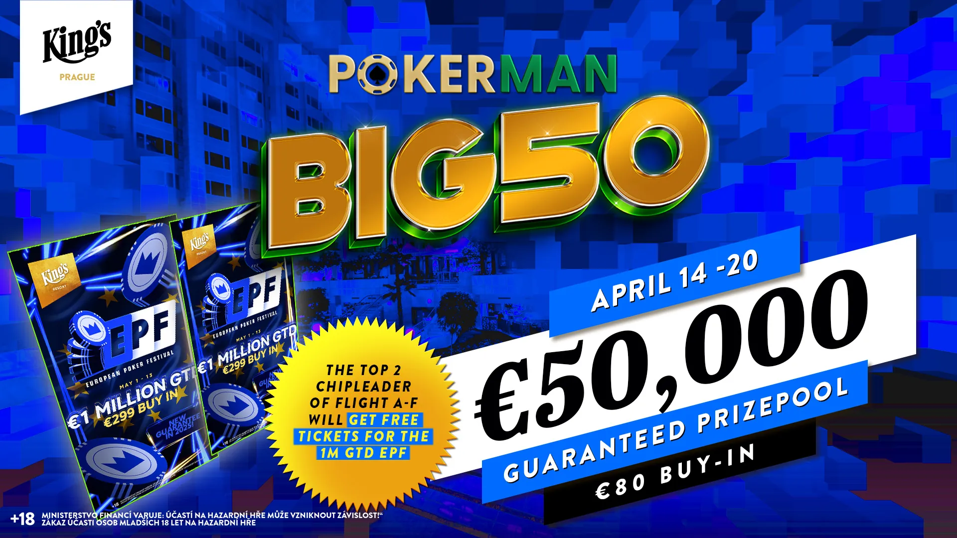 Pokerman BIG50 - dubecń King's Casino Prague