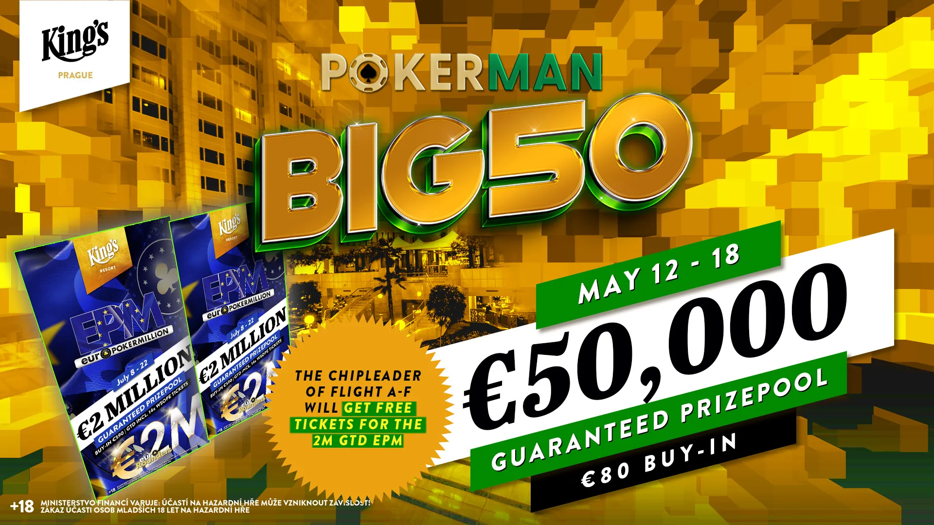 Kings Prague Pokerman BIG50 květen 2025
