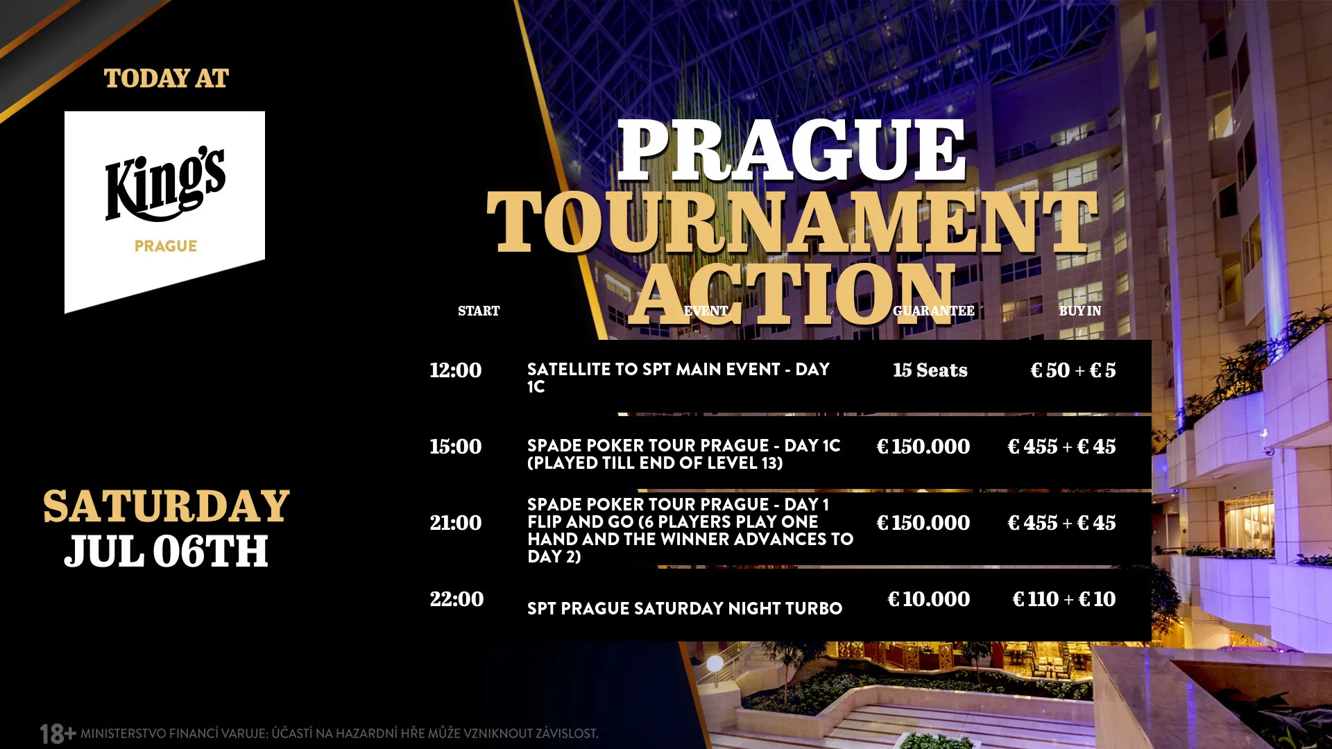 poker turnaje praha kings prague 5.7.2024