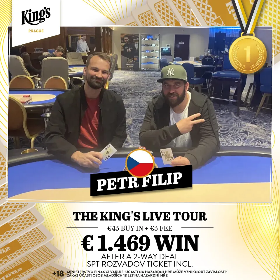Petr Filip vitez poker turnaje kings live show 11.4.2024