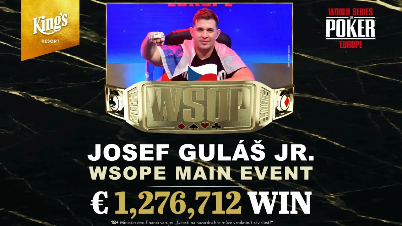 josef gulas vyhra poker turnaje main event WSOPE