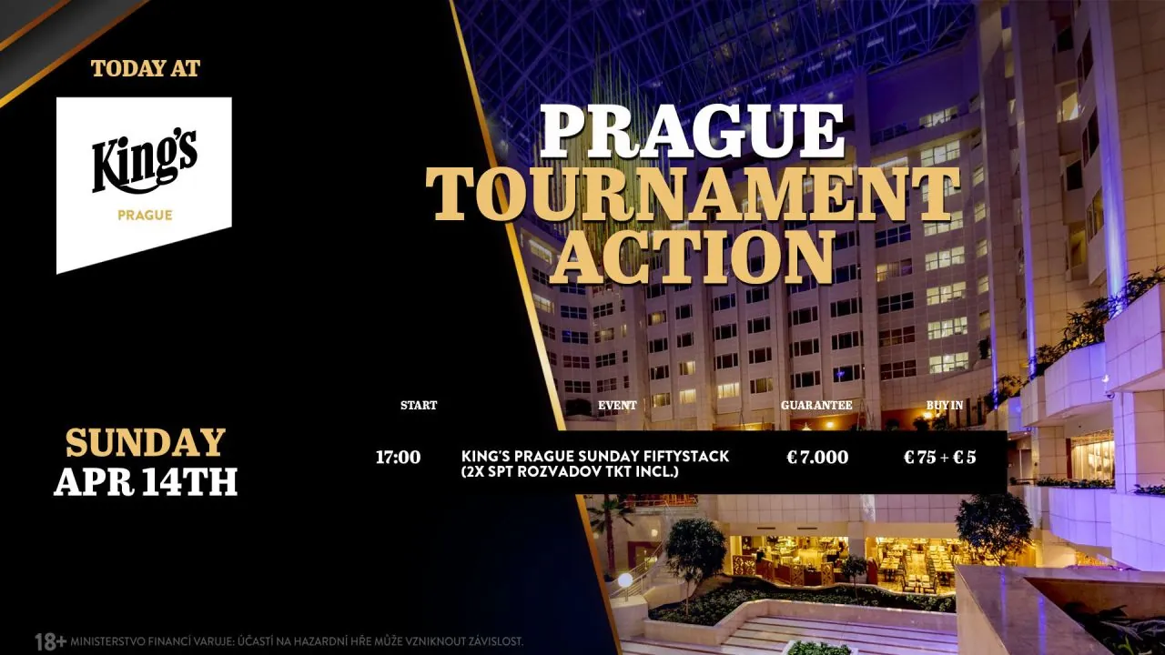 kings prague poker turnaj 13.4.2024