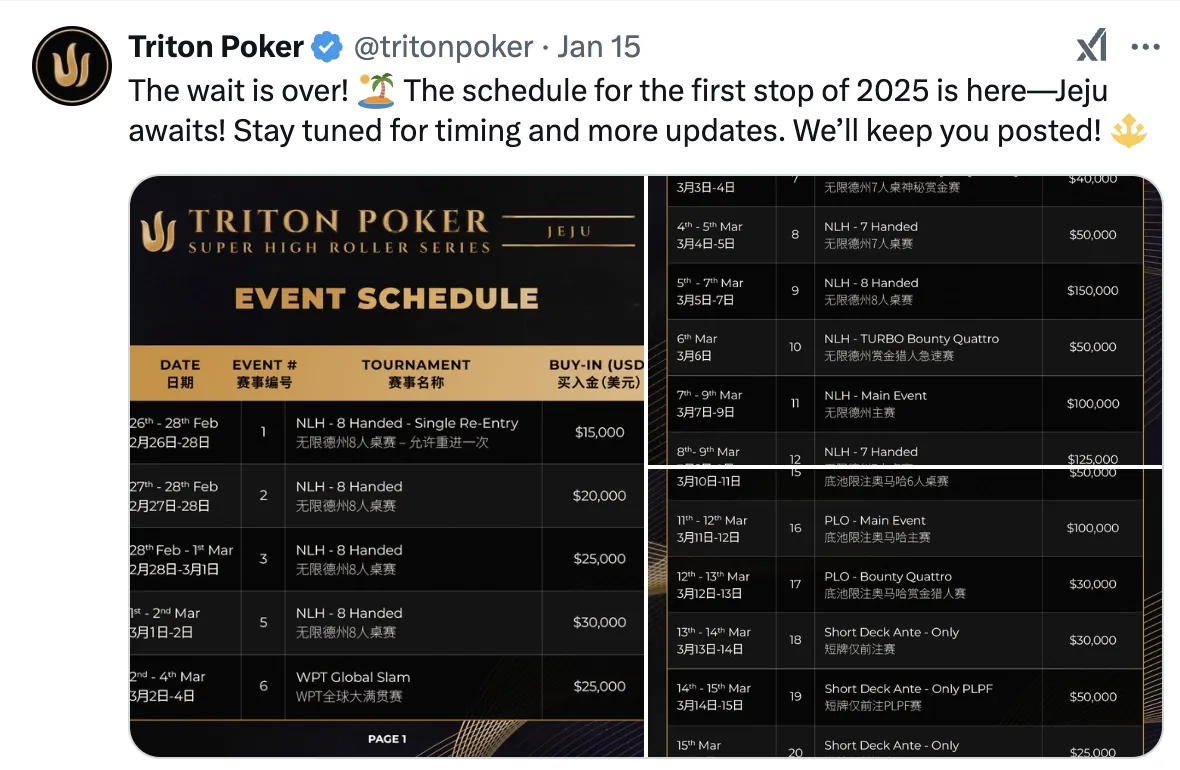 Triton Poker 2025