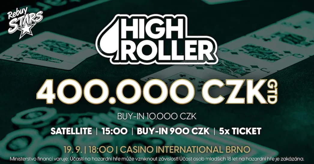 19-9-2023 Rebuy stars Brno High Roller