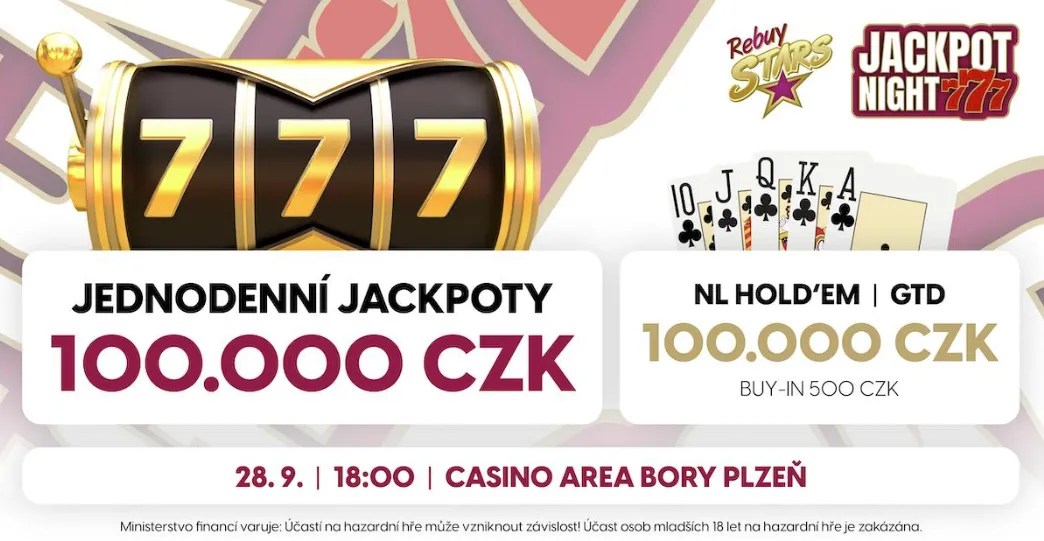 28-9-2023 Poker turnaj Rebuy Stars Plzen Bory Jackpot Night