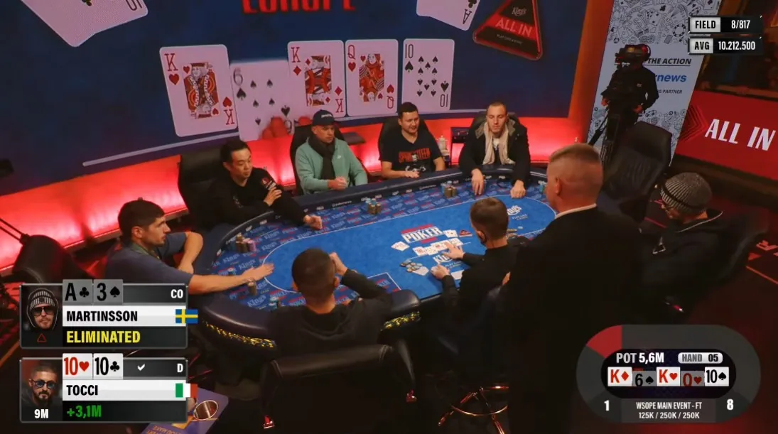 Alf martinsson main event wsope final table