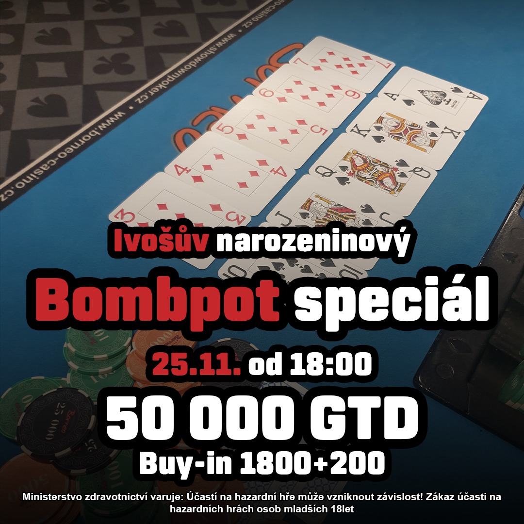 ivosuv bomb pot turnaj showdown poker