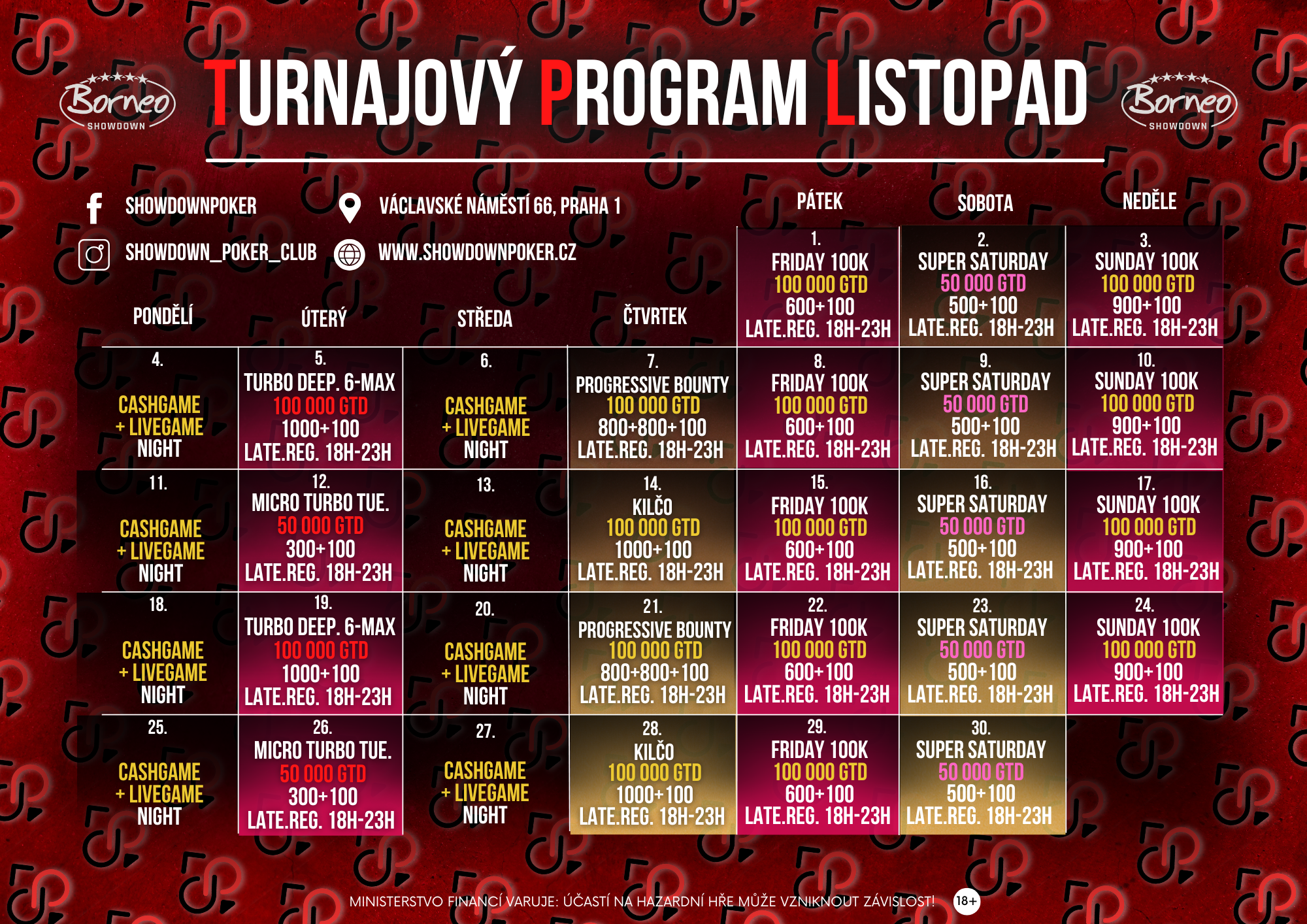listopad showdown poker
