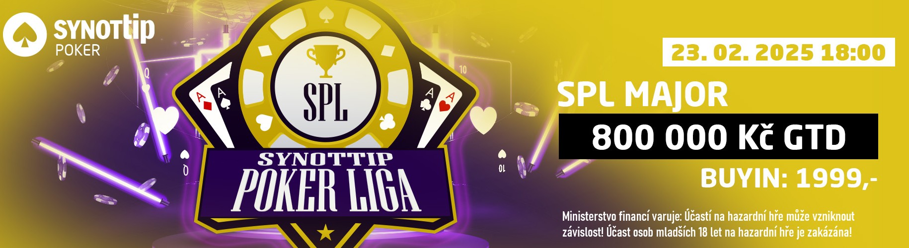 SPL major poker turnaj Synot, unor 2025