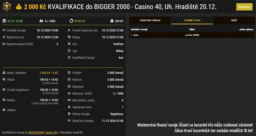 online kvalifikace do živ&yacute;ch turnajů synottip poker